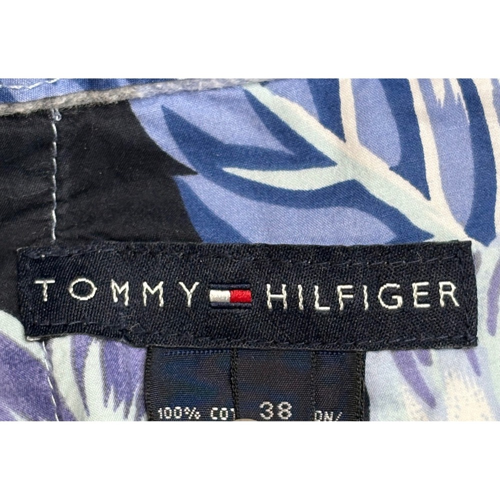 Tommy Hilfiger Men's Shorts Size 38‎ Blue White Vertical Stripe 100% Cotton - Picture 7 of 8